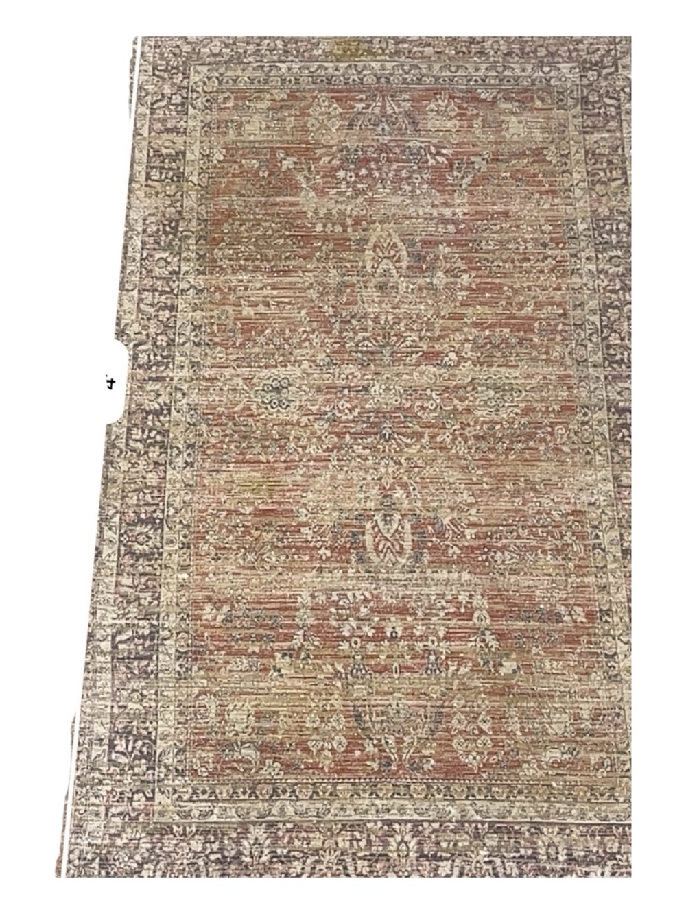 Boho Vintage Fringe Accent Rug / Small Runner (27" x 4') - Great Condition